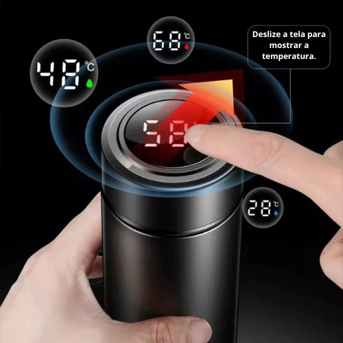 Garrafa Térmica Inox com Display LED 500ml