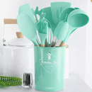 Kit Utensílios de Cozinha em Silicone 12 Peças