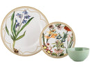 Aparelho de Jantar 12 Peças Alleanza Cerâmica Branco e Verde Água