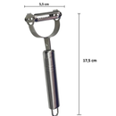 Descascador INOX Legumes Frutas Dupla Lâmina Móvel 2 Em 1