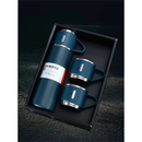 Kit Térmico Inox 304 com Garrafa 500ml + 3 Xícaras — Bebidas Quentes e Frias