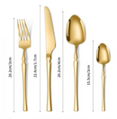Jogo de Talheres Dourado 24 Peças em Inox Premium