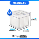 Kit 4 Organizador de Geladeira 3,8 Litros Cesto ou 2,8 Com Tampa Multiuso Alimento Verdura e Vegetal