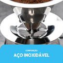Filtro Coador Inox Reutilizável - 103 Premium | Dispensa Papel | Café Mais Forte e Sustentável - BC