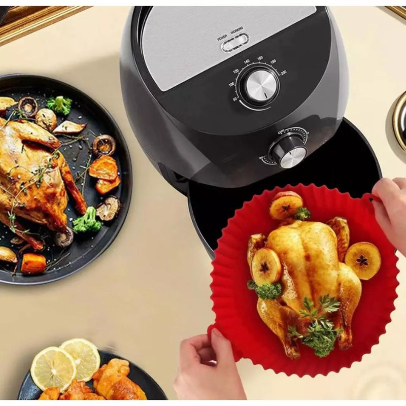 Kit 2 Formas de Silicone para Air Fryer e Forno 19cm