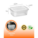 Kit 10 Potes Herméticos 800ml com Travas Laterais para Marmita e Organização