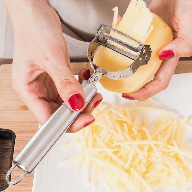 Descascador Inox 2 em 1 para Legumes e Frutas