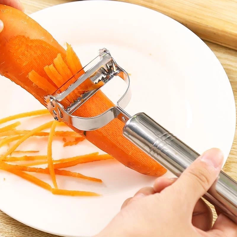 Descascador Inox 2 em 1 para Legumes e Frutas