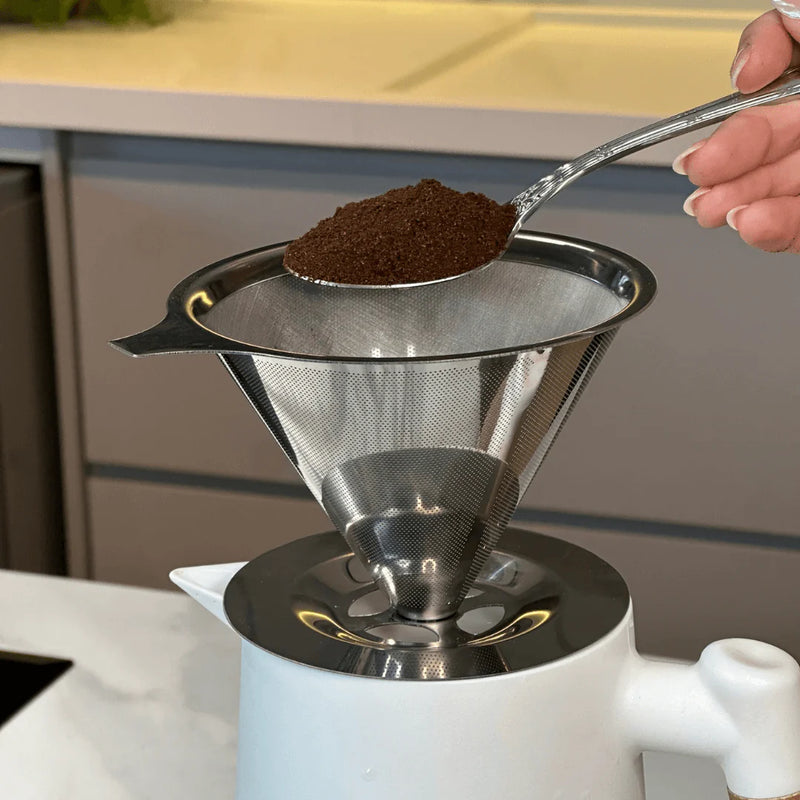 Coador de Café em Inox Reutilizável – Filtro Permanente