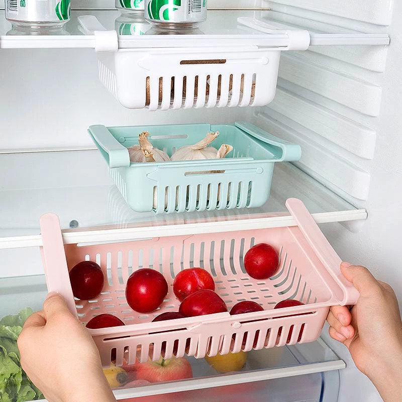 Organizador de Geladeira Expansível Retrátil