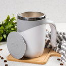 Caneca Mixer Inox Automática Elétrica Misturador Shake Café Leite Cremoso Mug e Cabo Alta Velocidade