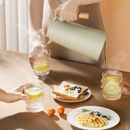 Garrafa Térmica Termometro Digital 1L Café Chá Nórdica Com Cabo Madeira