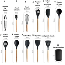 Jogo Completo de Utensílios de Cozinha de Silicone Itens Essenciais para sua Casa KITC/12 Su