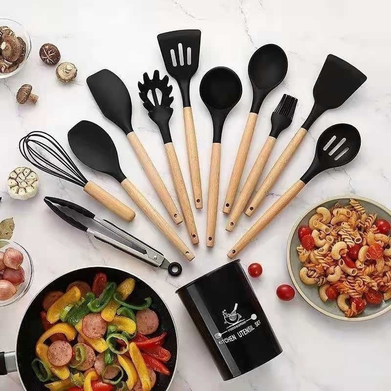 Kit Utensílios de Cozinha em Silicone 12 Peças
